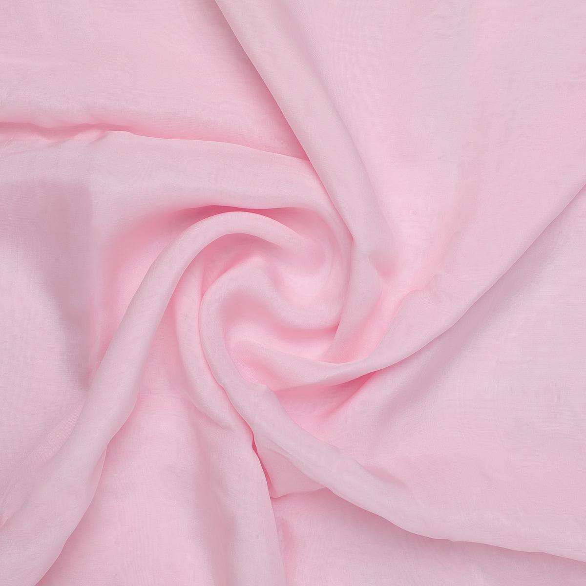 Buy Baby Pink Colour Organza Digital Plain Dyed Fabric – FAB VOGUE Studio®
