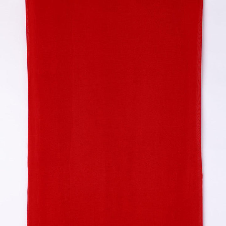 Red Colour Pure Organza Plain Dyed Fabric - FAB VOGUE Studio®
