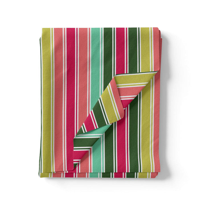 Multicolor Hailine Strips Weightless Printed Fabric - FAB VOGUE Studio®