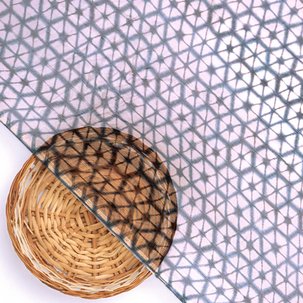Creative Morden Abstract Hexagon Digital Printed Fabric - Pure Chiffon