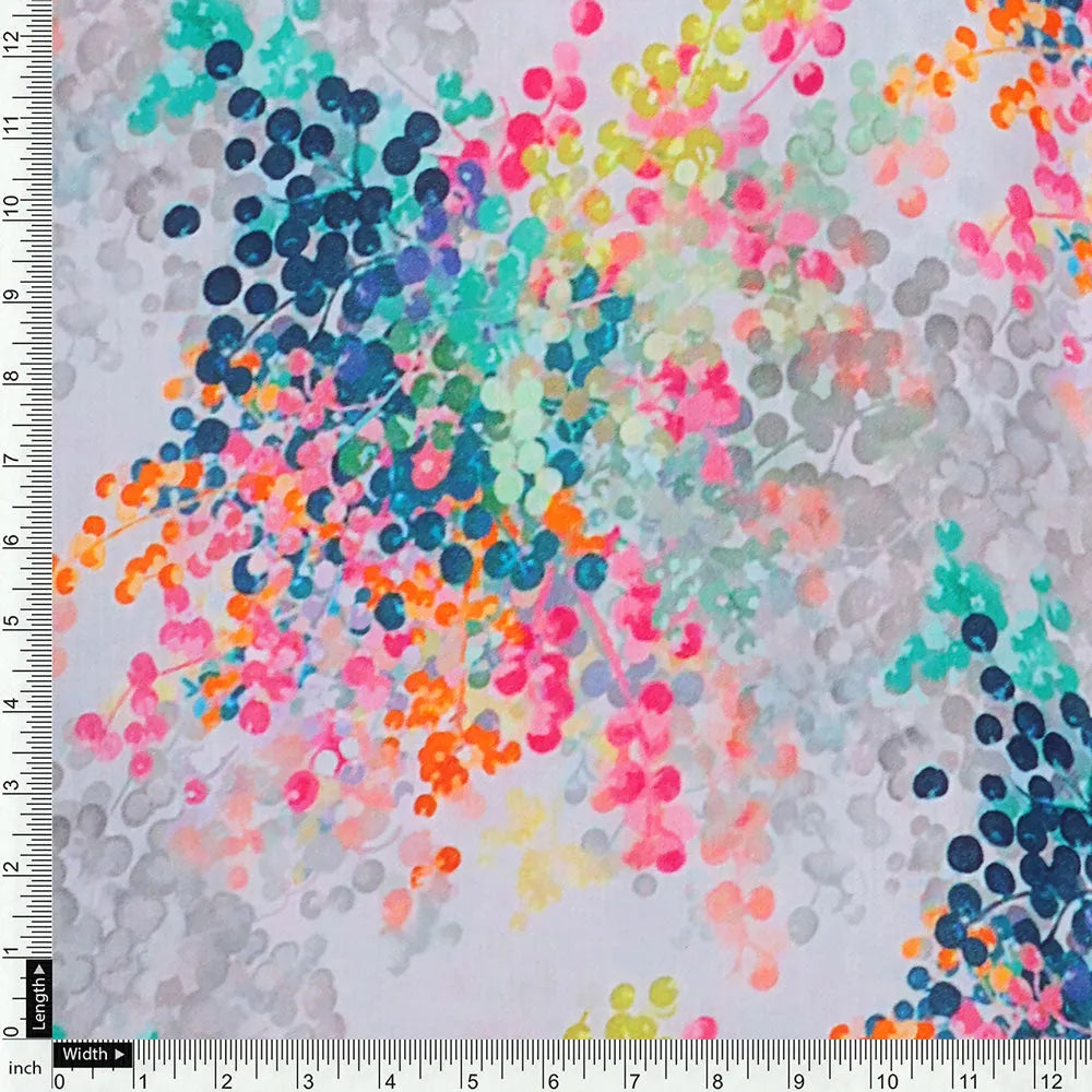 Gorgeous polka dot digital printed jam satin fabric from FAB VOGUE Studio – 01 d