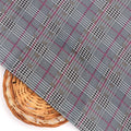 Tiny Strips Glen Checks Digital Printed Fabric - Muslin – 0111 b