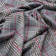 Tiny Strips Glen Checks Digital Printed Fabric - Muslin – 0111 c