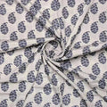 Block Print Motif Digital Printed Fabric - Crepe – 02 a