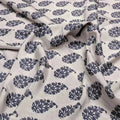 Block Print Motif Digital Printed Fabric - Crepe – 02 c
