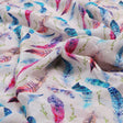 Feathers Digital Printed Fabric - Natural crepe – 06 c