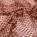 Classy Cream Ditsy Digital Printed Pure Organza Fabric – 07 c