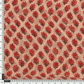 Classy Cream Ditsy Digital Printed Pure Organza Fabric – 07 d