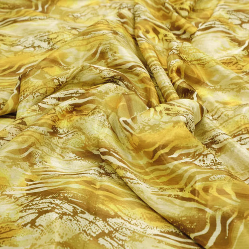 Golden Yellow Abstract Wave Pattern Chinon Fabric – 0l2a0367 copy