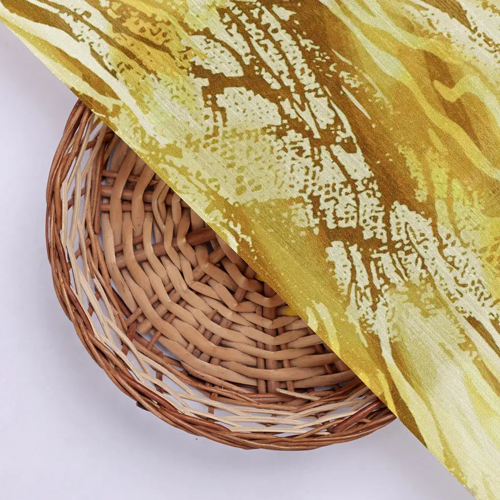 Golden Yellow Abstract Wave Pattern Chinon Fabric – 0l2a0368 copy
