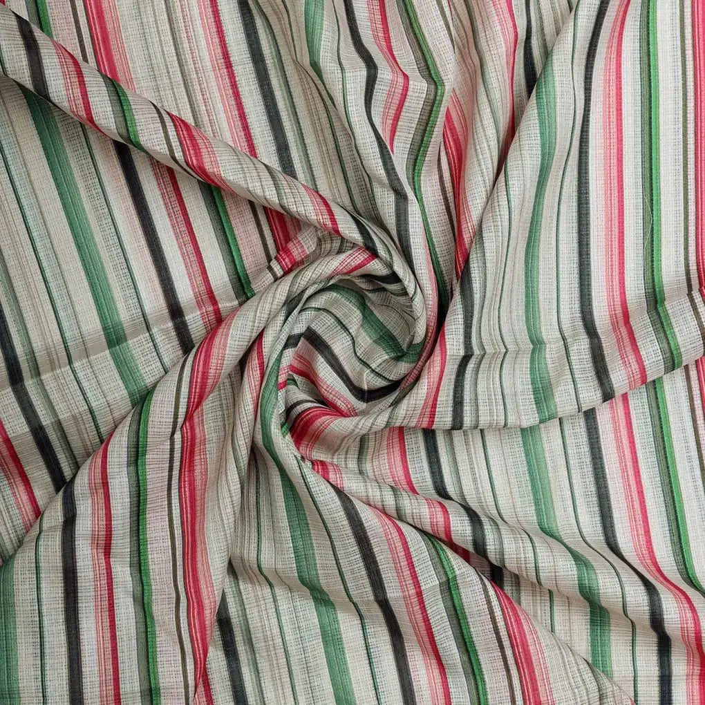 Gorgeous Strips Kota Doria Digital Printed Fabric Material – 0l2a0393copy