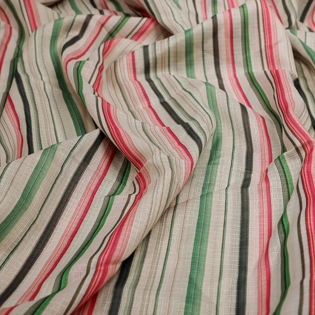 Gorgeous Strips Kota Doria Digital Printed Fabric Material – 0l2a0394copy