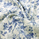 Gorgeous Linen Fabric Awash in Blue and Cream with Enchanting Floral and Leaves Print – 0l2a0440copy