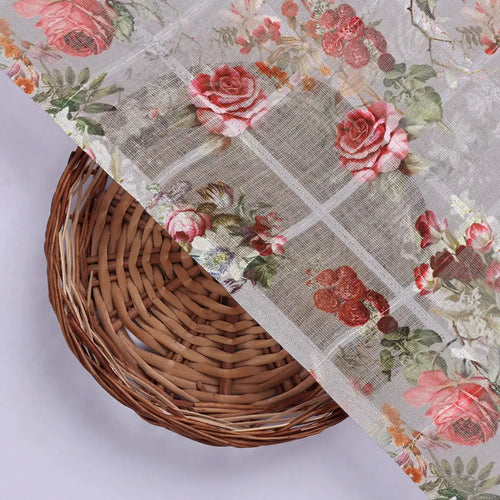 Gorgeous Floral Linen Fabric Material – 0l2a0451copy