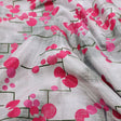 Abstract Magenta Floral & Geometric Lines Chinon Fabric – 0l2a0460 copy