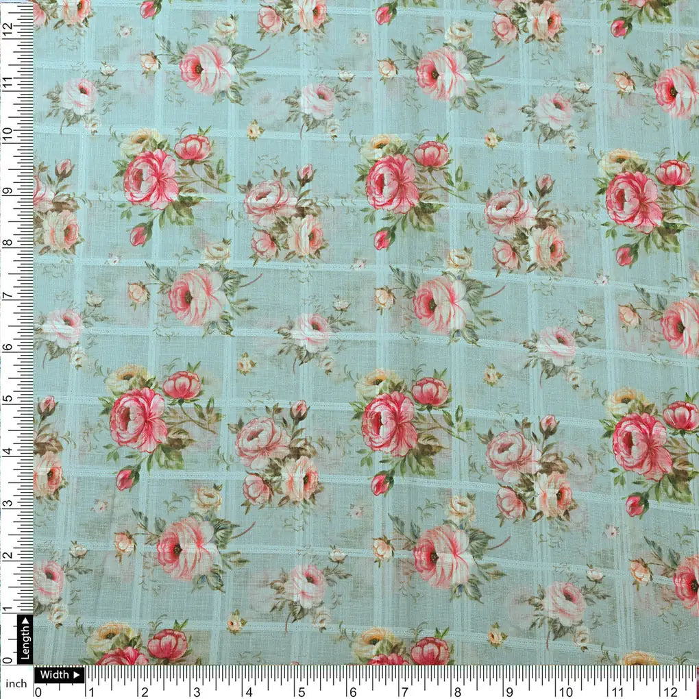 Gorgeous Floral Linen Fabric in Yellow, Pink, and Green – 0l2a0479copy