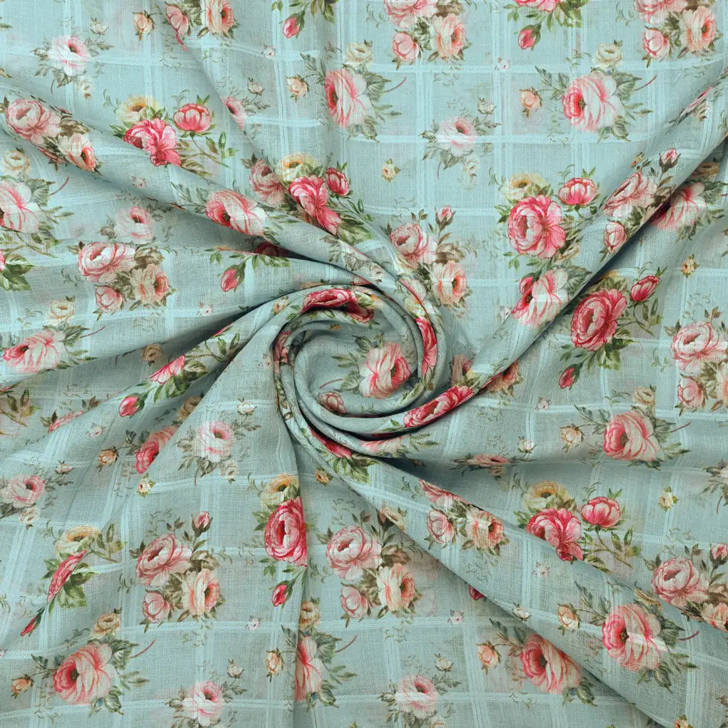 Gorgeous Floral Linen Fabric in Yellow, Pink, and Green – 0l2a0480copy