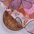 Brown & Pink Stylised Abstract Floral Chinon Fabric – 0l2a0487 copy