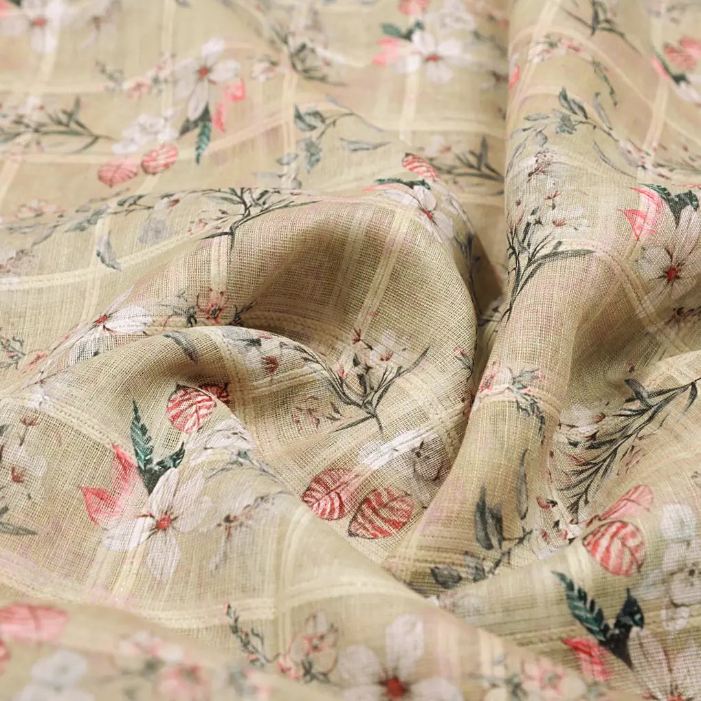 Gorgeous Velly Linen Fabric with Stunning Floral and Leaves Design – 0l2a0506copy