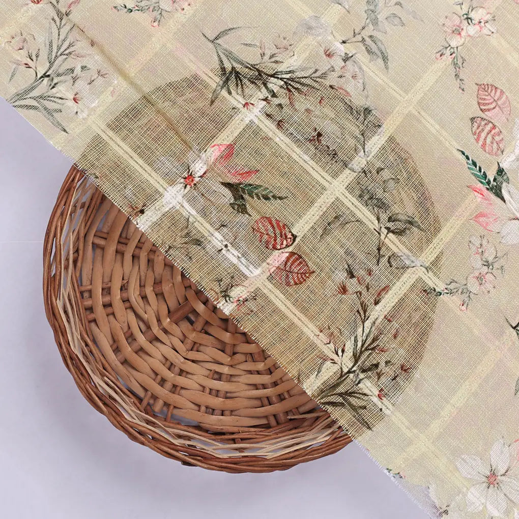 Gorgeous Velly Linen Fabric with Stunning Floral and Leaves Design – 0l2a0507copy