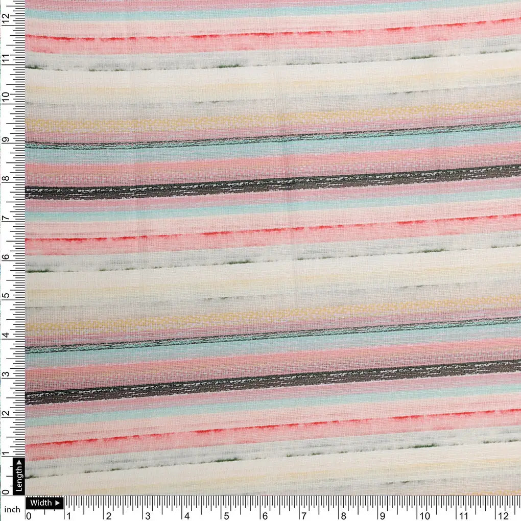 Blurry Strips Kota Doria Digital Printed Fabric Material – 0l2a0509copy