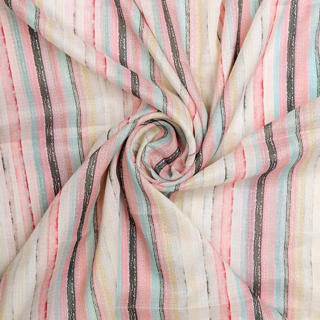 Blurry Strips Kota Doria Digital Printed Fabric Material – 0l2a0510copy