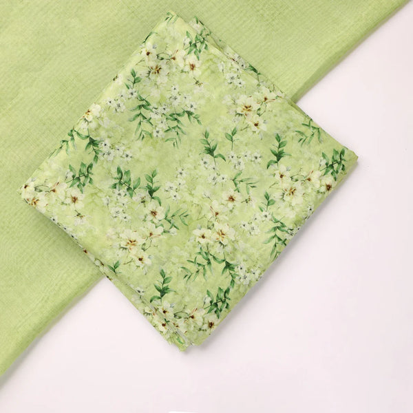 Green Floral Chanderi Fabric Set 5 Meters – 0l2a0514copy - alternate view