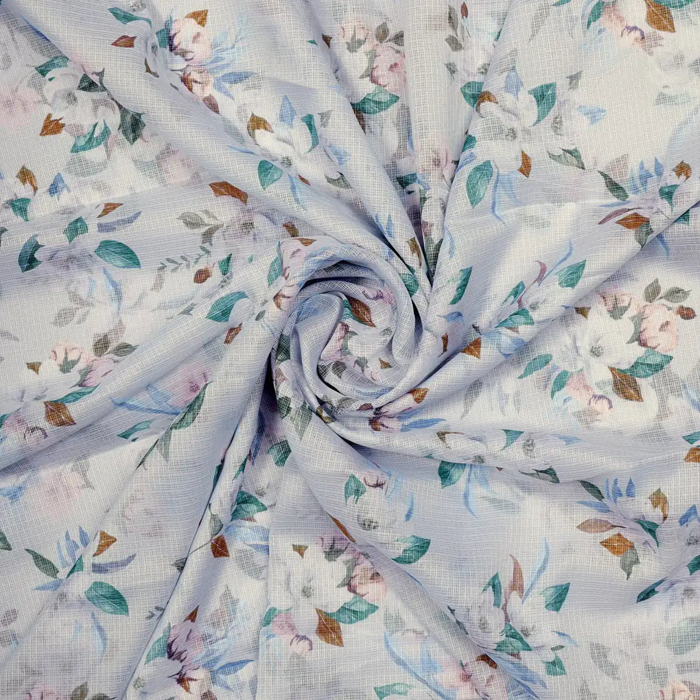 Gorgeous Printed Kota Doria Fabric Material with Bunch Of Flower – 0l2a0530copy