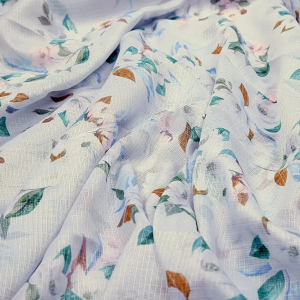Gorgeous Printed Kota Doria Fabric Material with Bunch Of Flower – 0l2a0531copy