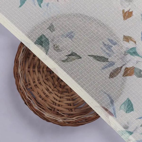 Gorgeous Printed Kota Doria Fabric Material with Bunch Of Flower – 0l2a0532copy - alternate view