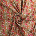 Tusser Silk Fabric Material with Colorful Paisley Print – 0l2a0535copy