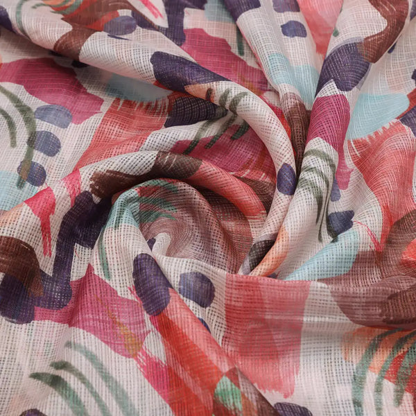 Geometric Print Kota Doria Fabric Material – 0l2a0582copy