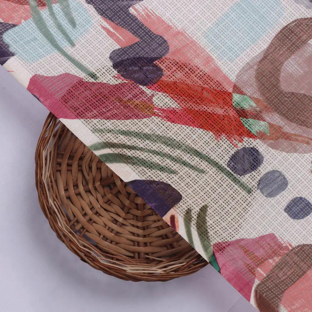 Geometric Print Kota Doria Fabric Material – 0l2a0583copy