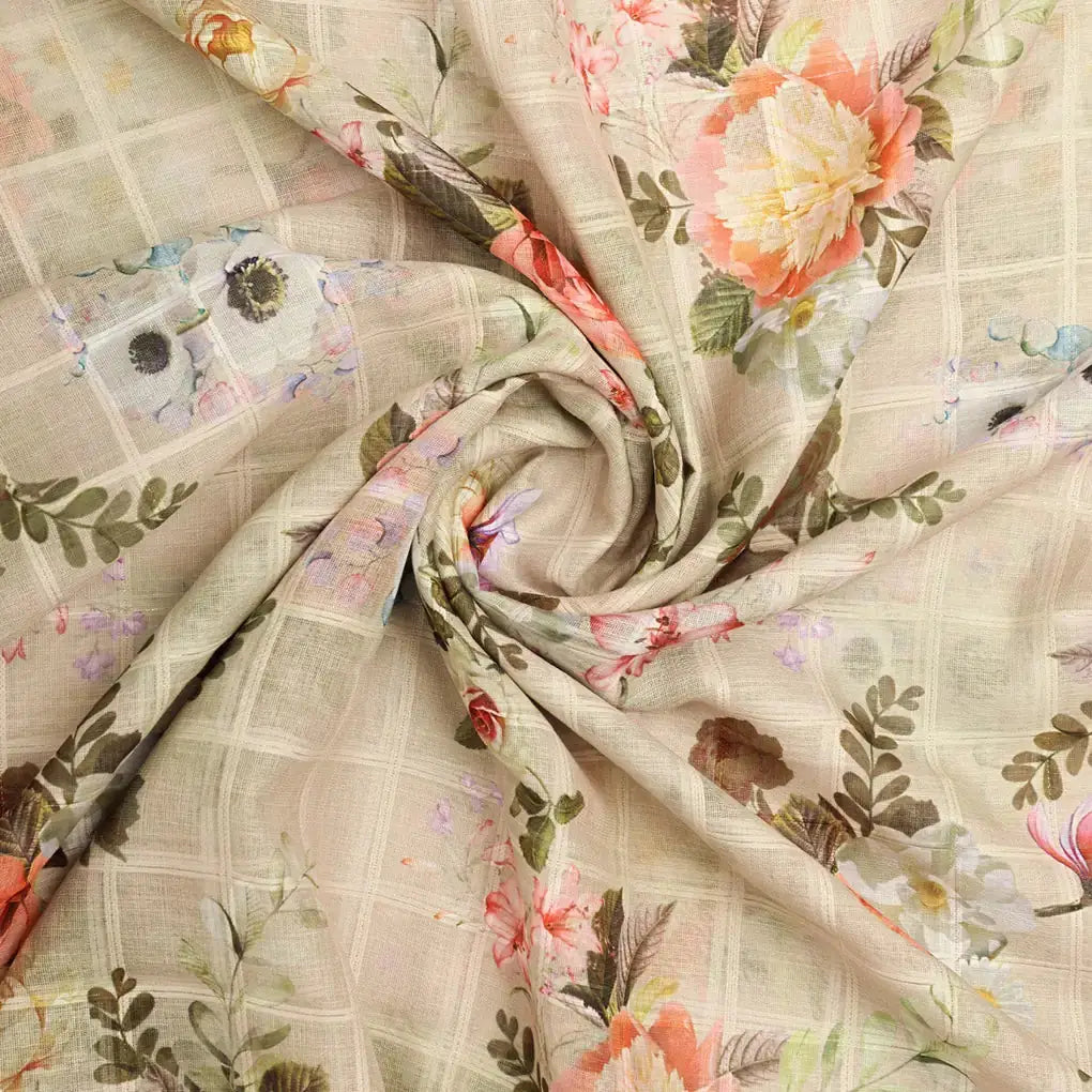 Gorgeous Floral Linen with Big Flower Print – 0l2a0632copy