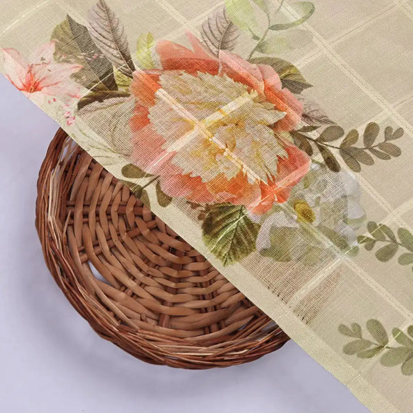 Gorgeous Floral Linen with Big Flower Print – 0l2a0634copy - alternate view