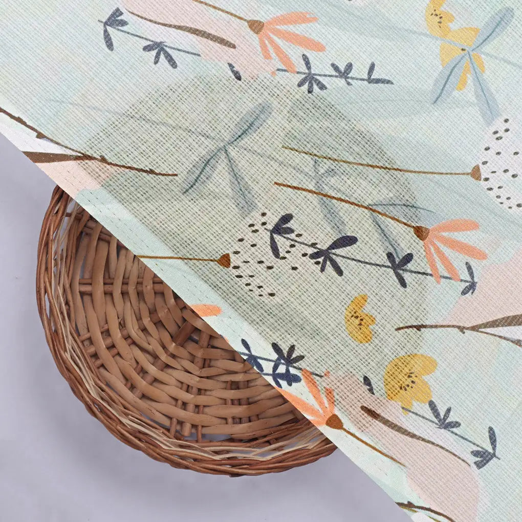 Gorgeous Kota Doria Fabric with Decorative Leaves in Multicolor – 0l2a0644copy