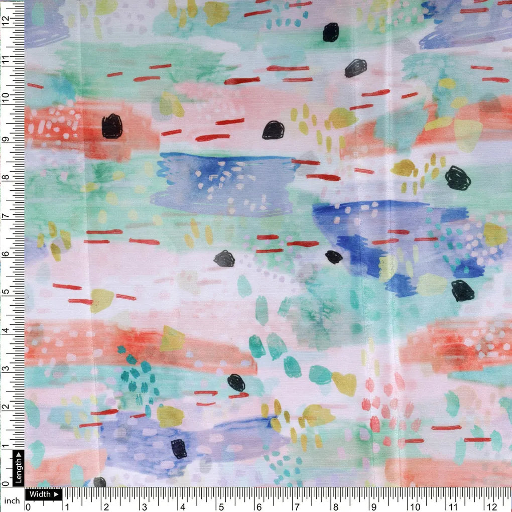Watercolour Strokes Abstract Chinon Fabric for Dresses – 0l2a0737 copy
