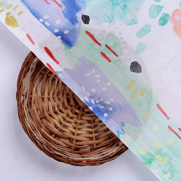Watercolour Strokes Abstract Chinon Fabric for Dresses – 0l2a0740 copy - alternate view