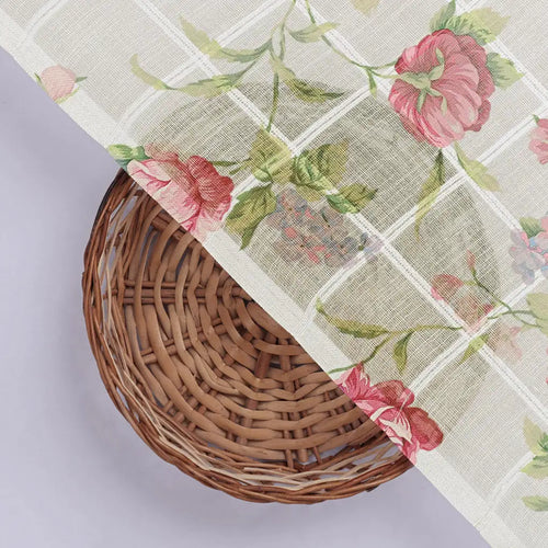 Gorgeous Linen Fabric in Pink Floral and Leaves Print – 0l2a0800copy
