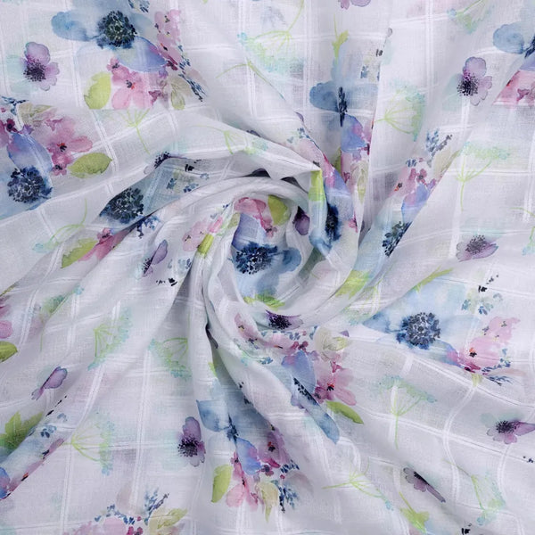 Gorgeous Floral Printed Linen Fabric Material – 0l2a0803copy