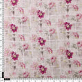 Captivating Linen Fabric Adorned with Wine and Pink Floral Design – 0l2a0812copy