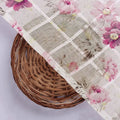 Captivating Linen Fabric Adorned with Wine and Pink Floral Design – 0l2a0815copy