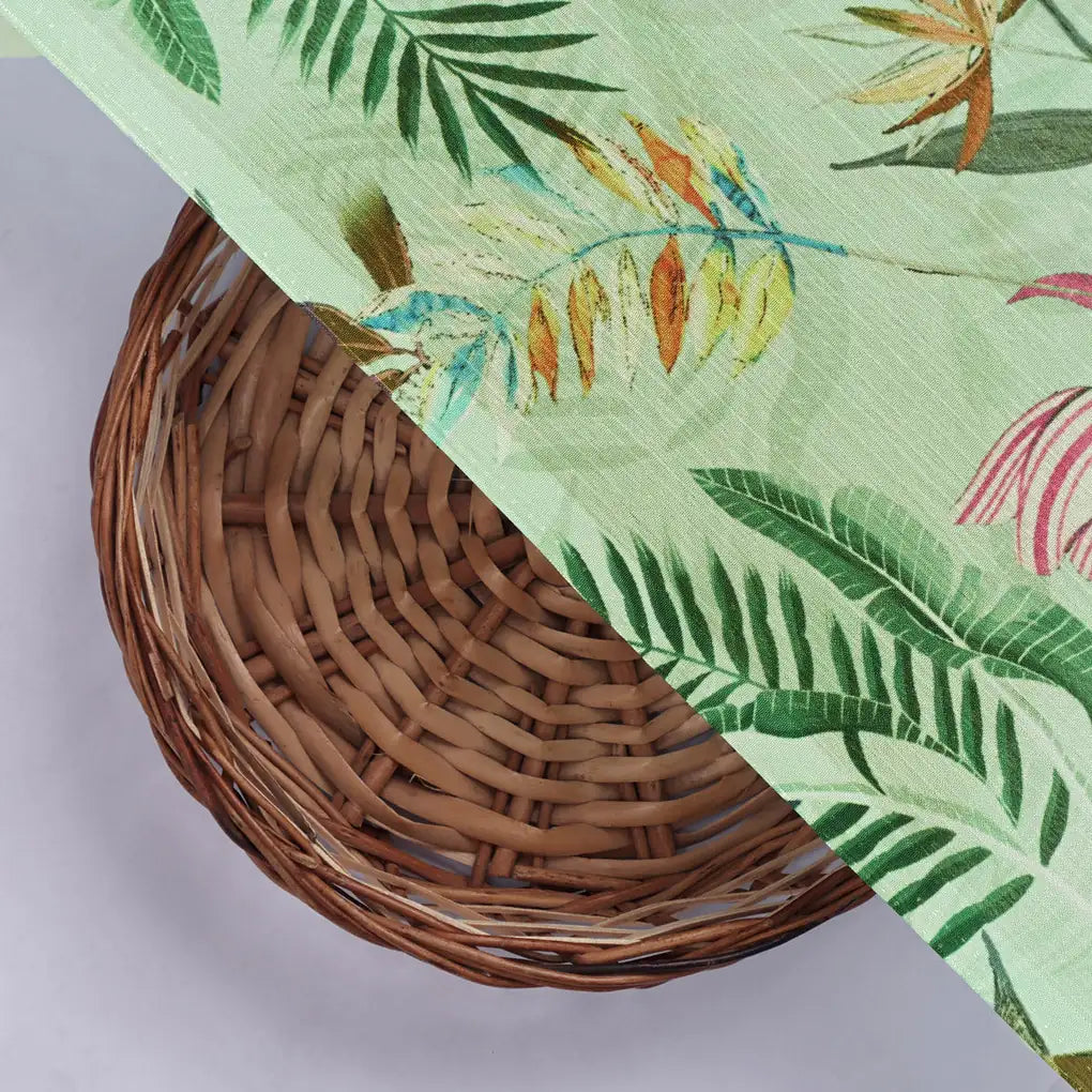 Sea Green Tropical Floral & Leaf Print Chinon Fabric – 0l2a0820 copy