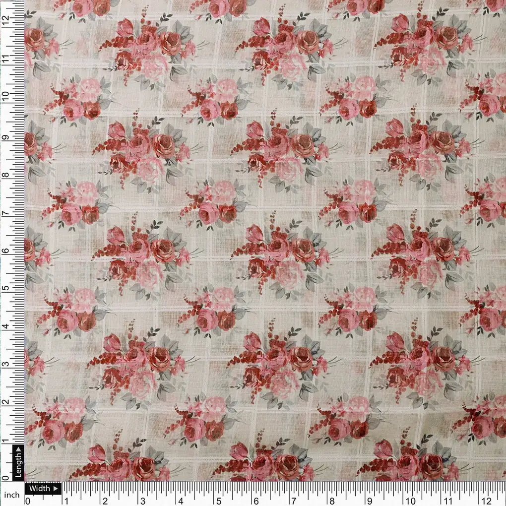 Gorgeous Floral Printed Linen Fabric Material – 0l2a0833copy