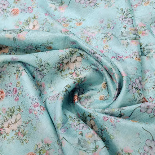 Tusser Silk Fabric Material with Decorative Flower Valley – 0l2a0858copy
