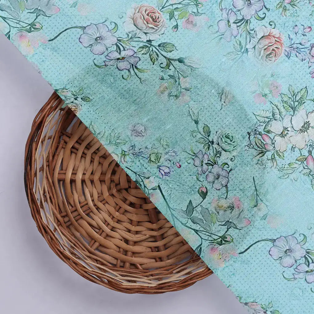 Tusser Silk Fabric Material with Decorative Flower Valley – 0l2a0859copy