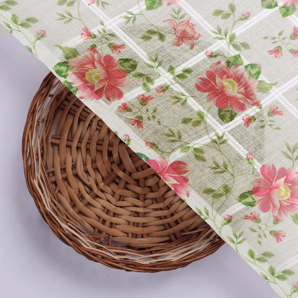 Classy Floral Linen Printed Fabric – 0l2a0864copy - alternate view