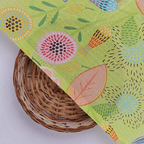 Vibrant Abstract Floral Meadow Chinon Fabric - Lime Green – 0l2a0869 copy