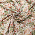 Gorgeous Leaves Printed Tusser Silk Fabric Material – 0l2a0897copy
