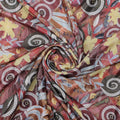 Red & Gold Abstract Bohemian Spiral Print Chinon Fabric – 0l2a0912 copy